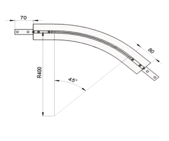 105-45°垂直弯头 