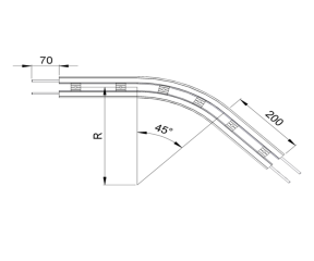 63-45°水平普通弯头